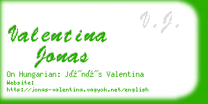 valentina jonas business card